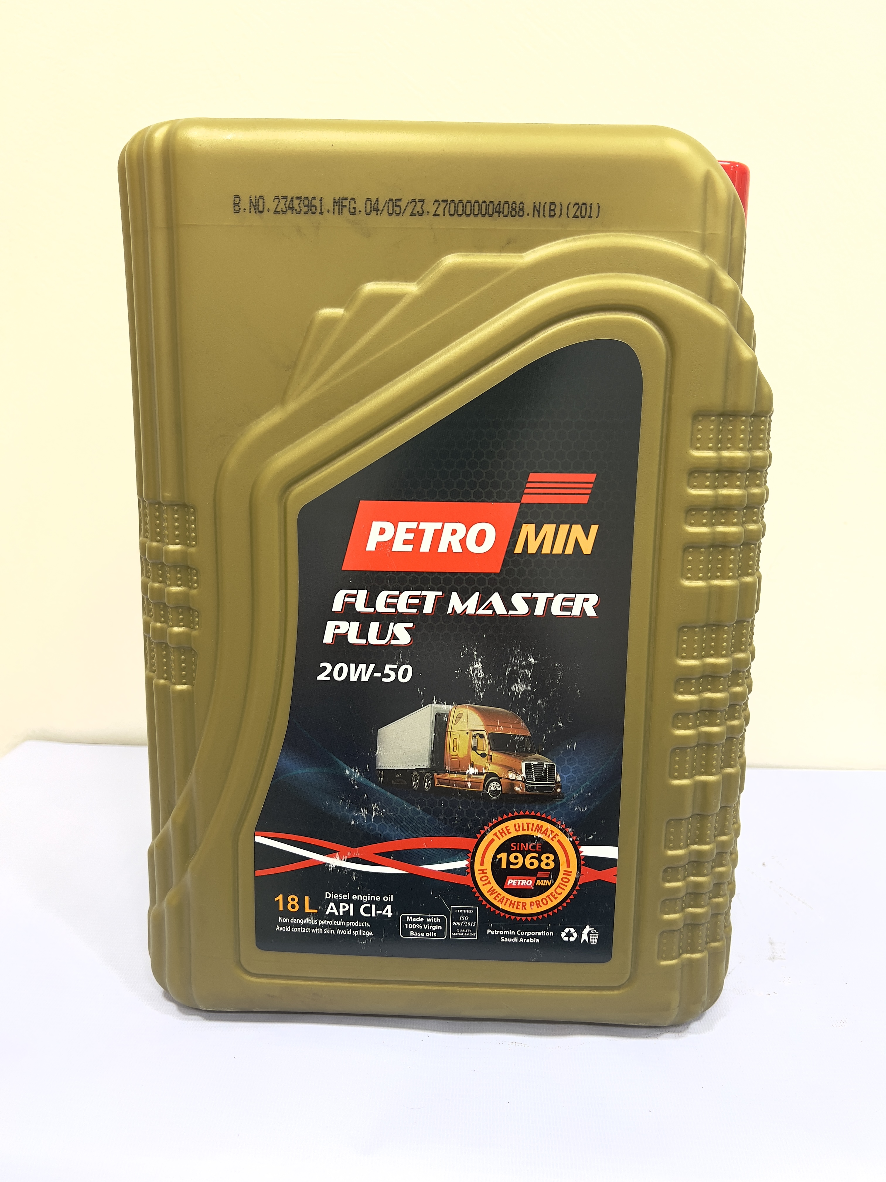 Petromin Fleet Master Plus, SAE 20W-50, API CI-4, 18L Pail