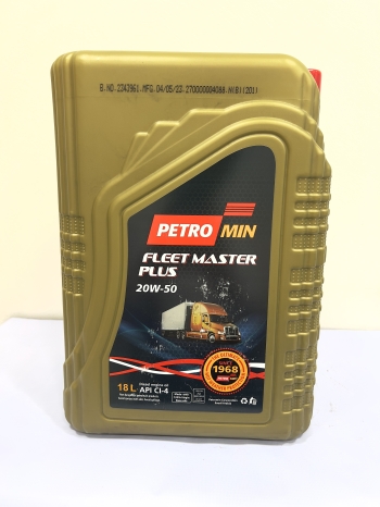 Petromin Fleet Master Plus, SAE 20W-50, API CI-4, 18L Pail